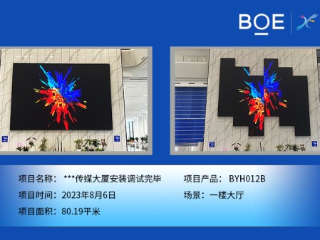 湖北***傳媒大廈安裝調試完畢