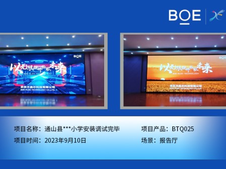 湖北通山縣**小學報告廳BTQ025安裝調試完畢