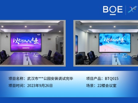 武漢市**公園22樓會議室BTQ015安裝調試完畢