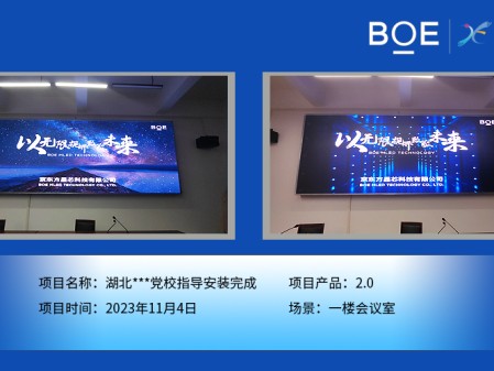 湖北湖北**黨校1樓會議室P2.0指導安裝完畢